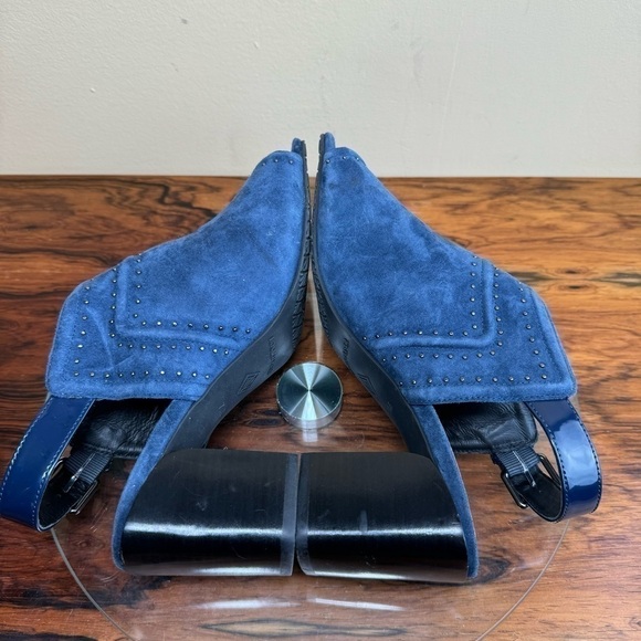 Donald Pliner Penny Open Toe Slingback Mule - navy suede - Picture 13 of 15